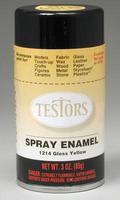 Testors 3oz. Spray Finishing Enamel Gloss Yellow Hobby and Model Enamel Paint #1214