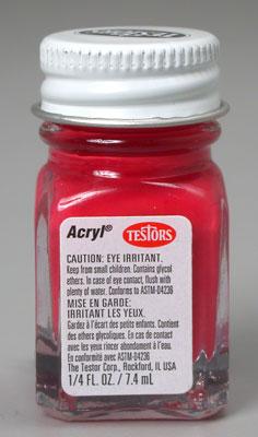 Testors *RED 1/4OZ. ACRYLIC 12BX