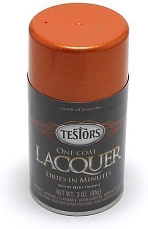 Testors Lacquer Spray Fiery Orange 3 oz Hobby and Model Lacquer Paint #1831m