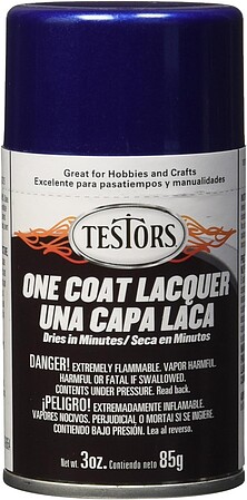 Testors Lacquer Spray De Ja Blue 3 oz Hobby and Model Lacquer Paint #1836m