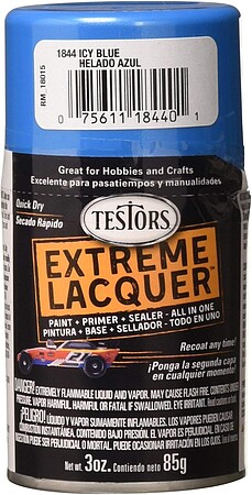 Testors Lacquer Spray Icy Blue 3 oz Hobby and Model Lacquer Paint #1844m