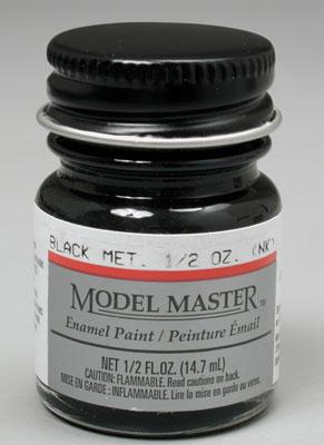 Testors Model Master Black Metallic 1/2 oz Hobby and Model Enamel Paint #2713