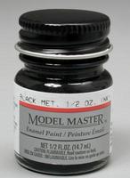 Model Master Black Metallic 1/2 oz Hobby and Model Enamel Paint #2713