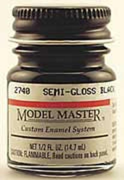 Testors MM Auto 1/2oz Smi-Gls Blk