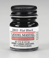 Model Master Flat Black 1/2 oz Hobby and Model Lacquer Paint #28015