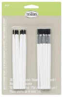 Testors Economy Paint Brush Set Carded 10 Each- Pointed Round and 1/4'' Wide Flat Brushes