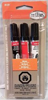Testors (bulk of 4) Gloss Black, Gloss Red, Gloss White Enamel Marker Set #281239