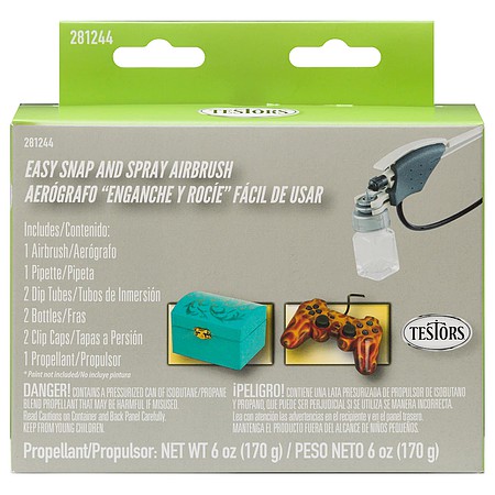 Testors Easy Snap & Spray Airbrush Kit External Mix Airbrush #281244