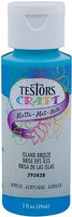 Testors Acrylic Craft Paint Matte Island Breeze 2oz Bottle #292428a