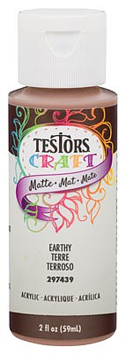 Testors Acrylic Craft Paint Matte Earthy 2oz Bottle #297439