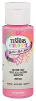 Testors Acrylic Craft Paint Matte Passion Fruit 2oz Bottle #297457
