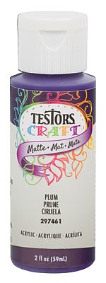Testors Acrylic Craft Paint Matte Plum 2oz Bottle #297461
