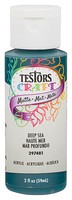 Testors Acrylic Craft Paint Matte Deep Sea 2oz Bottle #297481