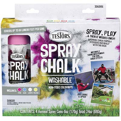 Testors Spray Chalk 4 Color Kit Hobby and Model Paint Set #306006