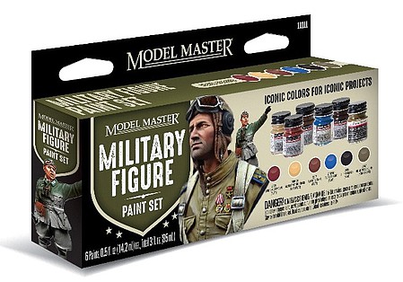 Testors Model Master 6 Color Paint Set, Military Figure #342302