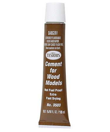 Testors Fast Wood Cement Plastic Model Cement #3503