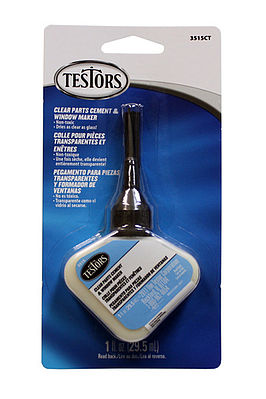 Testors Clear Parts Cement 1 oz Carded Plastic Model Cement #3515ct