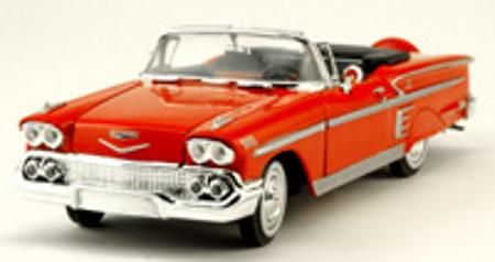 Testors 1958 Impala Convertible Metal Body Plastic Model Car Kit 1/24 Scale #440100