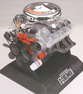 visible v8 engine model kit