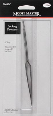 Testors Model Master Locking Tweezers 6 Curved Clamp Tweezer #50632c