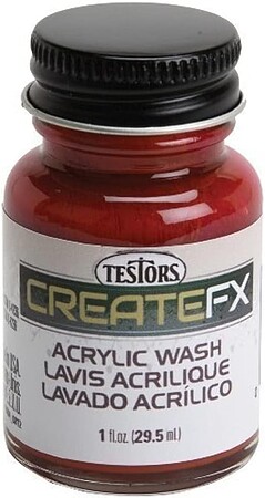 Testors FX Acrylic Wash Teak 1 oz Hobby and Model Acrylic Paint #79400