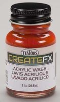 Testors FX Acrylic Wash Teak 1 oz Hobby and Model Acrylic Paint #79400