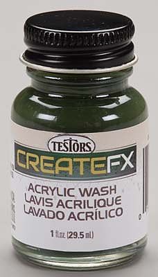 Testors FX Acrylic Wash Olive Green 1 oz Hobby and Model Acrylic Paint #79407