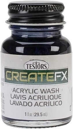 Testors FX Acrylic Wash Blue 1 oz Hobby and Model Acrylic Paint #79412