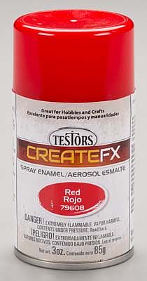 Testors FX Spray Enamel Gloss Red 3 oz Hobby and Model Enamel Paint #79608