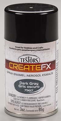 Testors FX Spray Enamel Gloss Dark Gray 3 oz Hobby and Model Enamel Paint #79617