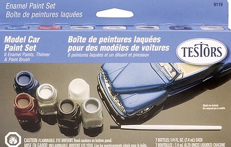 Custom Model Car Paint Set 6 Colors TESTORS HOBBY PAINT 9119