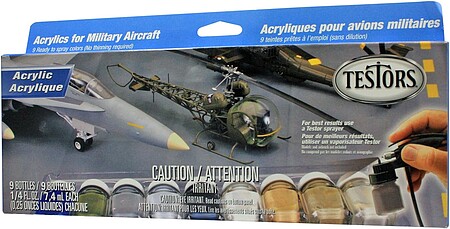 Testors Aircraft Acrylic Paint Set Hobby and Model Paint Set #9136