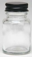(bulk of 6) 1oz. Empty Bottles w/Lids (D)