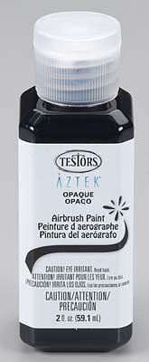 Testors Aztek Airbrushable Opaque Black Acrylic 2 oz Hobby and Model Acrylic Paint #9441