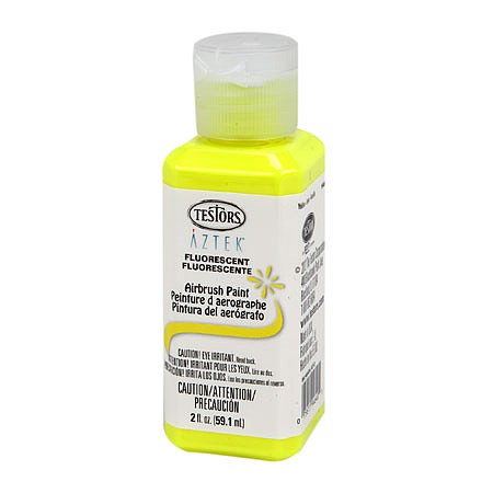Testors Aztek Airbrush Paint Fluorescent Yellow Acrylic