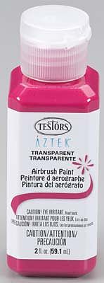 Testors Aztek Airbrushable Transparent Rose Acrylic 2 oz Hobby and Model Acrylic Paint #9485