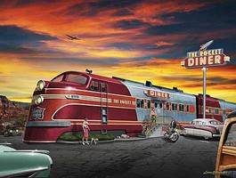 Train-Enthusiast Rocket Diner Puzzle 500pc Train-Enthusiast Rocket Diner Puzzle 500pc