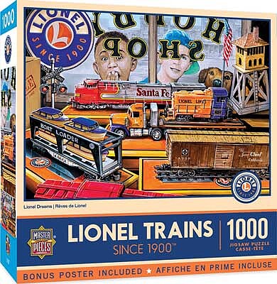 Train-Enthusiast Lionel Dreams Puzzle 1000 Pieces, 19.3 x 26.8 49 x 68.1cm