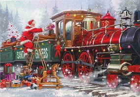 Train-Enthusiast Santa & Xmas Trn Card 10/ Train-Enthusiast Santa & Xmas Trn Card 10/