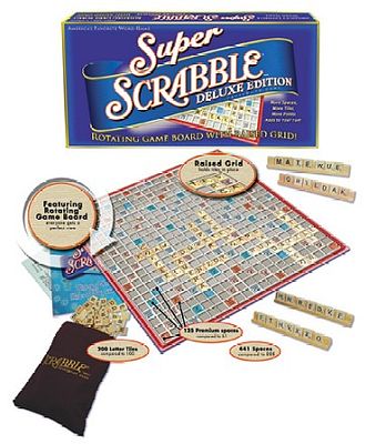Traditional Super Scrabble Classic Board Game Word Game #1079