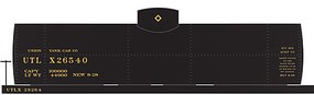 Tichy-Train Railroad Decal Set Union Tank Line UTLX 10,000-Gallon Tank Car