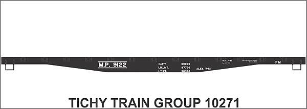 Decal for: MP Flatcar 41' Steel Flatcar Tichy Train Group #10271 HO Scale 
