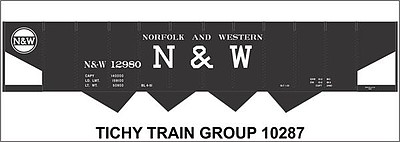 Tichy-Train N N&W 4 Bay Steel Hop Decal
