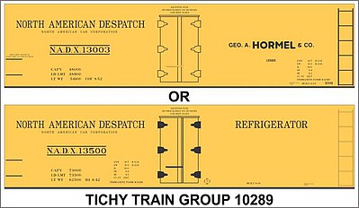 Tichy-Train N Hormel NADX 40 Reefer Decal