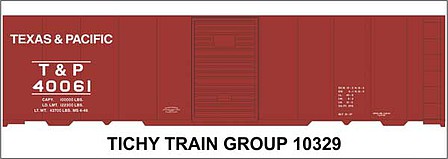 Tichy-Train HO T&P 40 Steel Boxcar Decal