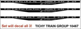 Tichy-Train Railroad Decal Set New York Central System CI&S, MCRR, NYC&HR Flatcars