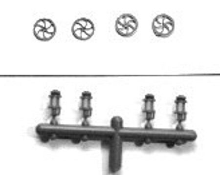 Tichy-Train Brake Wheel & Bracket HO Scale Miscellaneous Train Part #3003