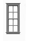 Tichy-Train 4/4 Double Hung Window (12) HO Scale Model Railroad Building Accessory #8030