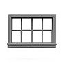 Tichy-Train Horizontal Slider Window (12) HO Scale Model Railroad Building Accessory #8042