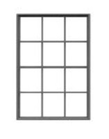12-Pane Masonry Window (6) HO Scale Model Railroad Building Accessory #8051